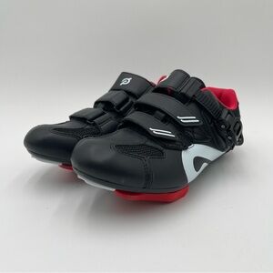 Peloton Cycling Shoes Black & Red Women’s Size 8 Men’s 6 (EU 38) with Cleats